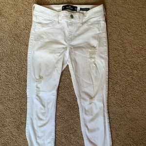 Hollister white low rise jeans
